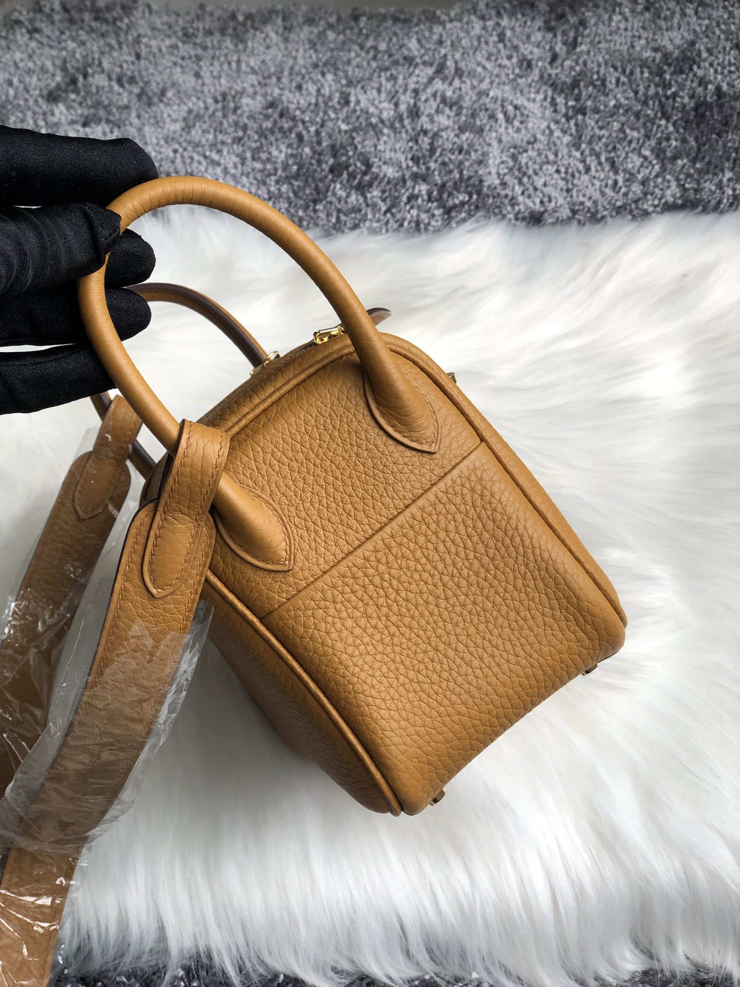 에르메스 미니 린디백 골드브라운 금장 끌레망스 가죽